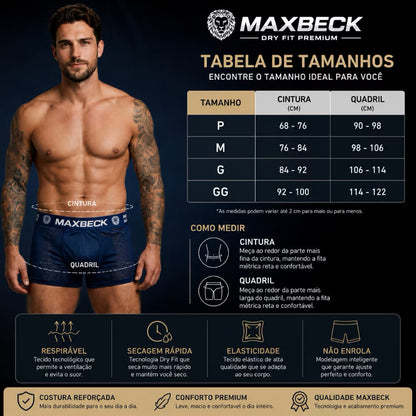 Kit com 3 Cuecas Boxer