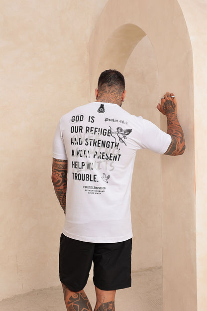 Camiseta Slim Psalm Angel Branca