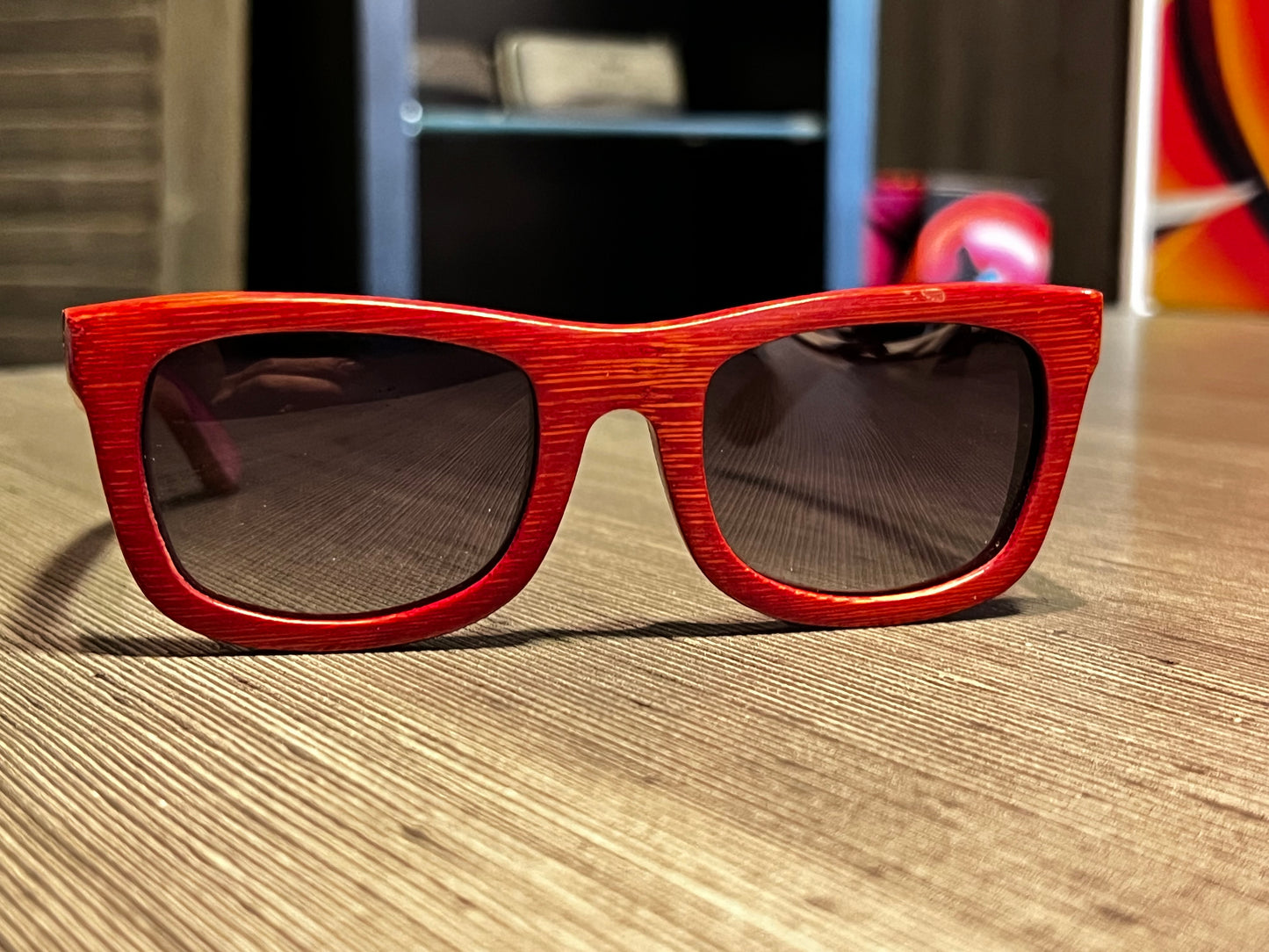 Óculos de Sol Zabo em Bambu Vermelho