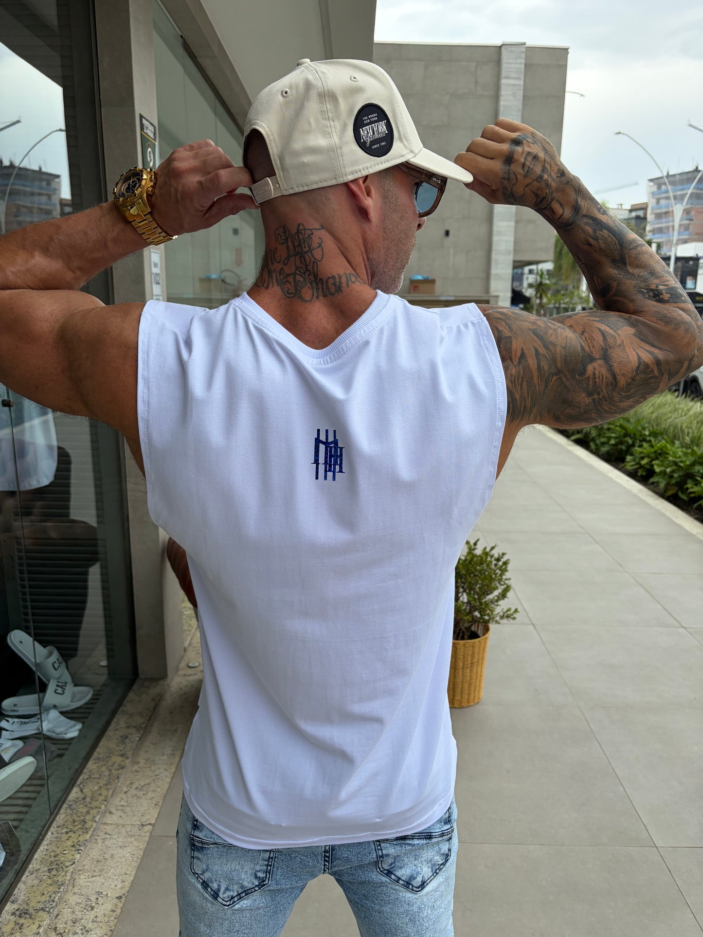 Regata Mahe Stars White Blue Machão