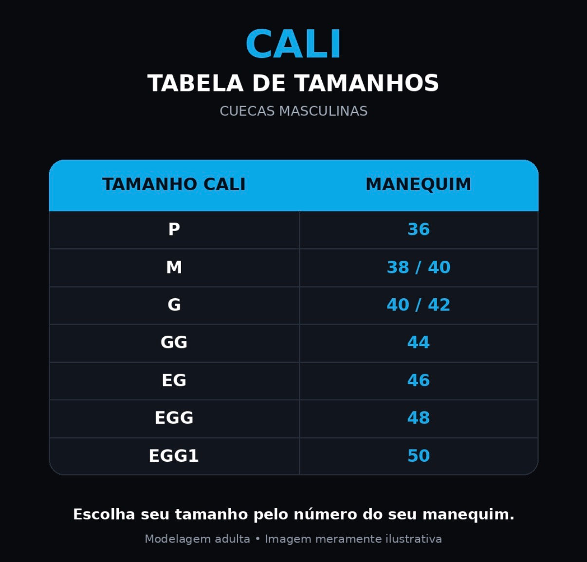 Kit com 3 Cuecas Cali Branca/Preta/Cinza