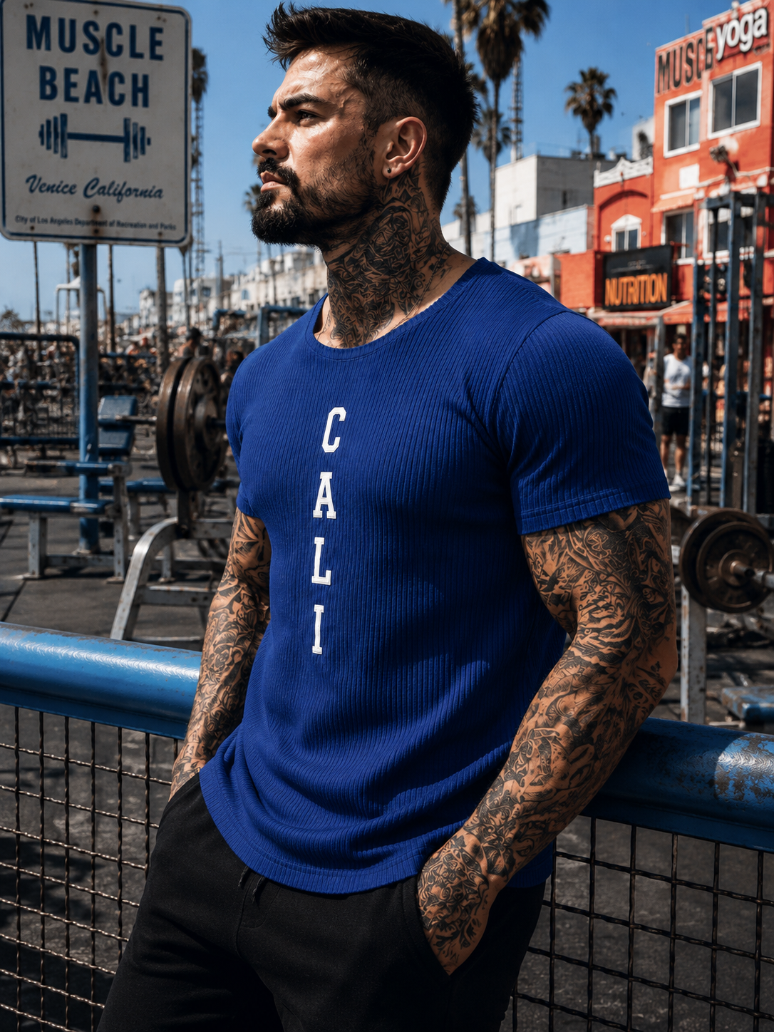 Camiseta Cali Blue Canelada
