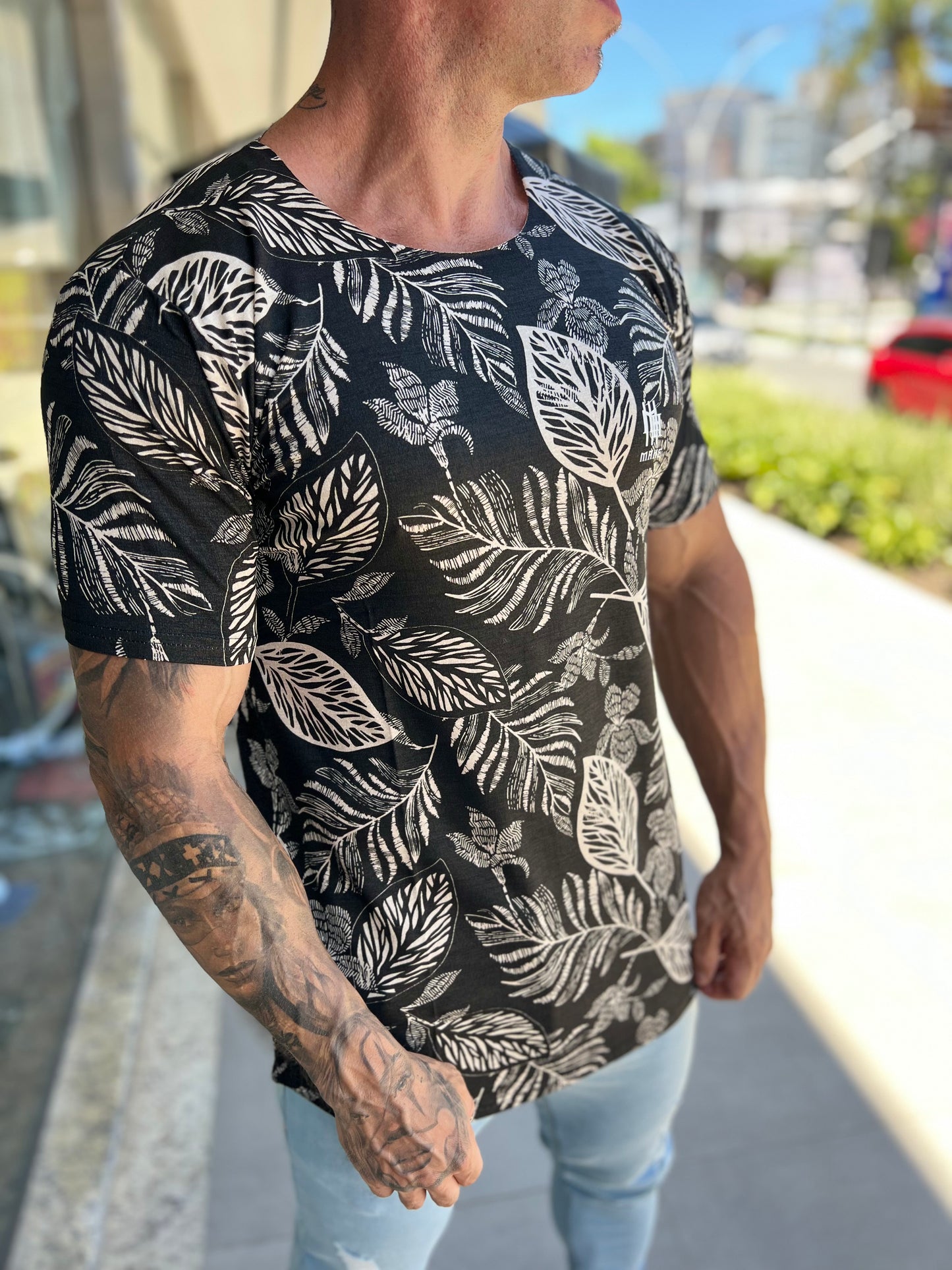 Camiseta Mahe Visco Folhas