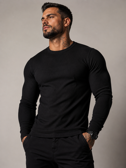 Sueter Canelado Black