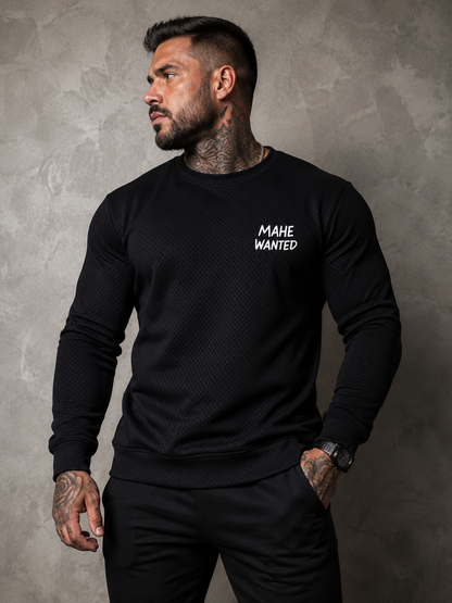 Manga Longa Mahe Texturizada Black