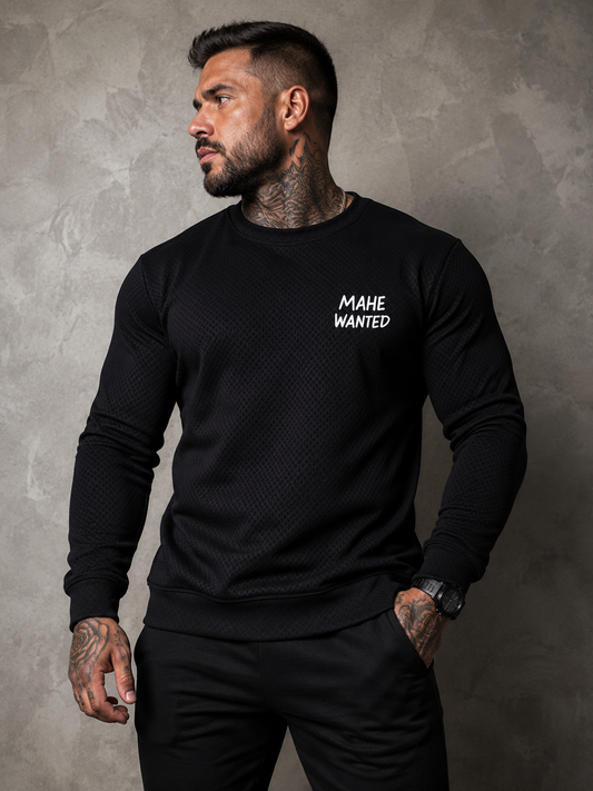 Manga Longa Mahe Texturizada Black