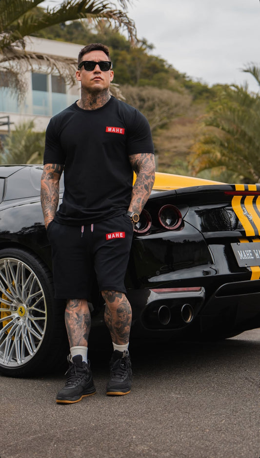 Camiseta Mahe Black Red
