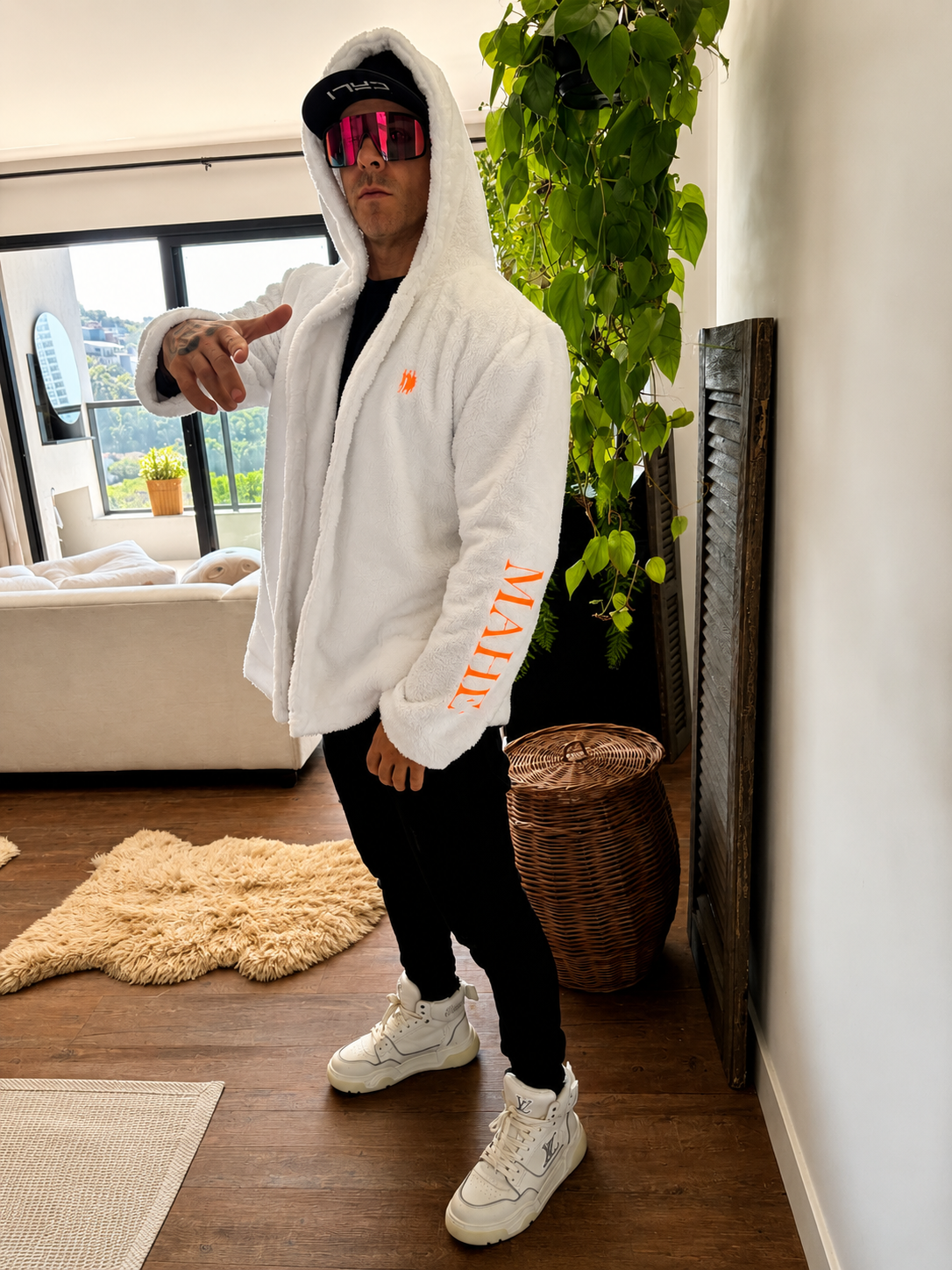 Casaco Mahe White Organge