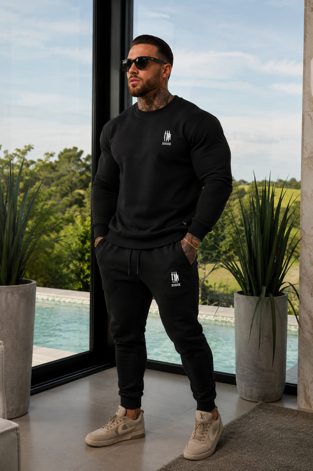 Conjunto Mahe Moletom Briez Black