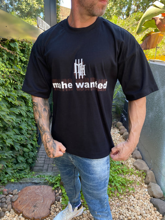 Camiseta Oversized Mahe Black White
