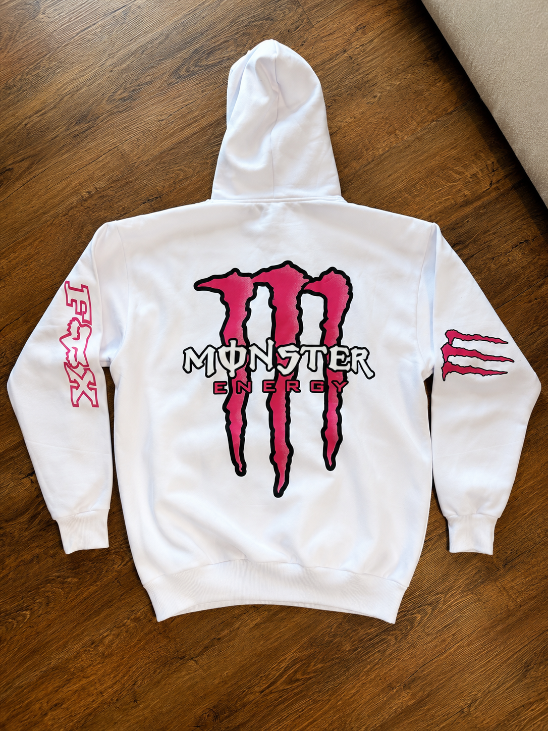 Moletom Monster Fox Oversized White Pink