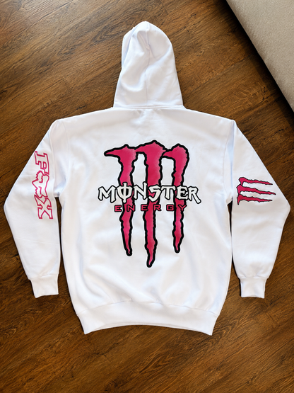 Moletom Monster Fox Oversized White Pink