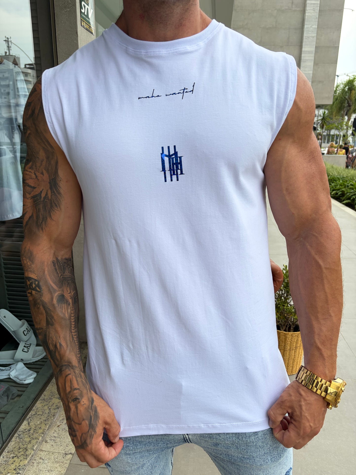 Regata Mahe Stars White Blue Machão