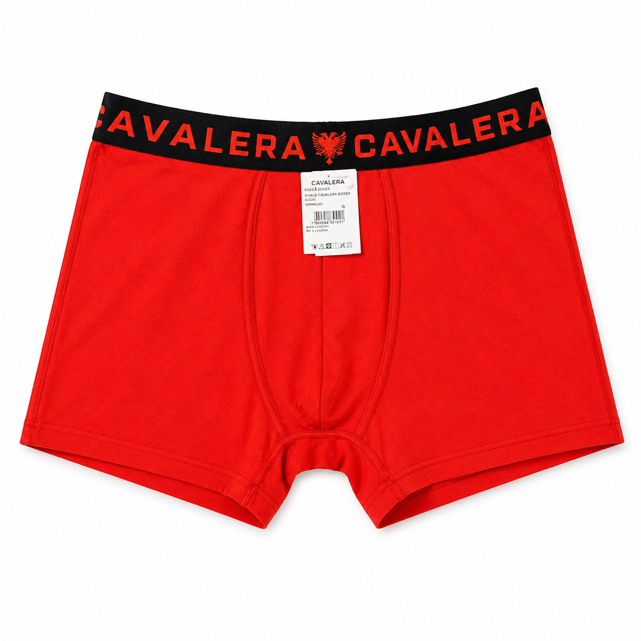 Cueca Cavalera Boxer Vermelha Logo