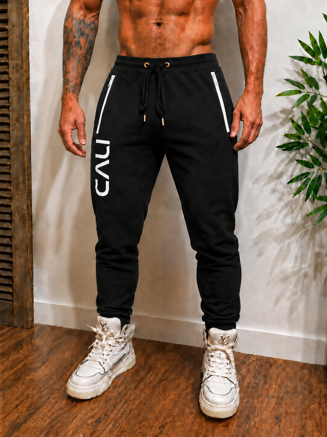 Calça Cali Skinny Black White Ziper