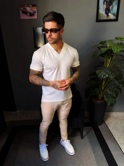 Camiseta Gola V White