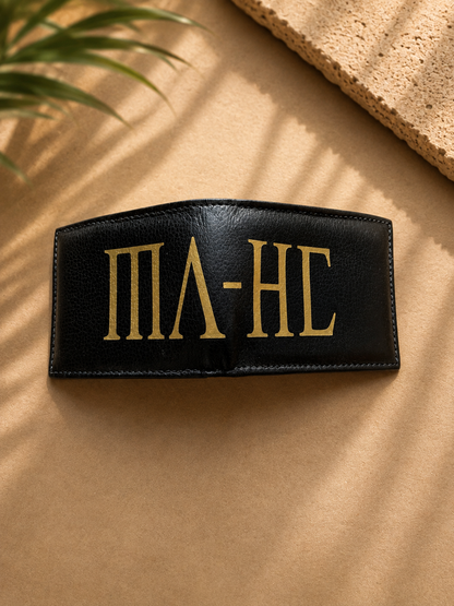 Carteira Mahe Black Gold em couro