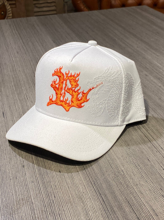 Boné Snapback Dragon Fire Branco