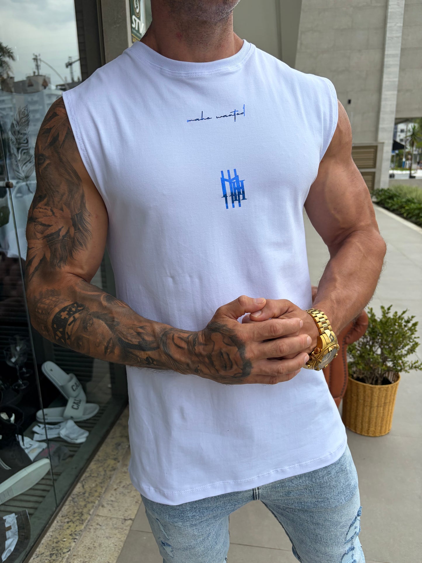 Regata Mahe Stars White Blue Machão