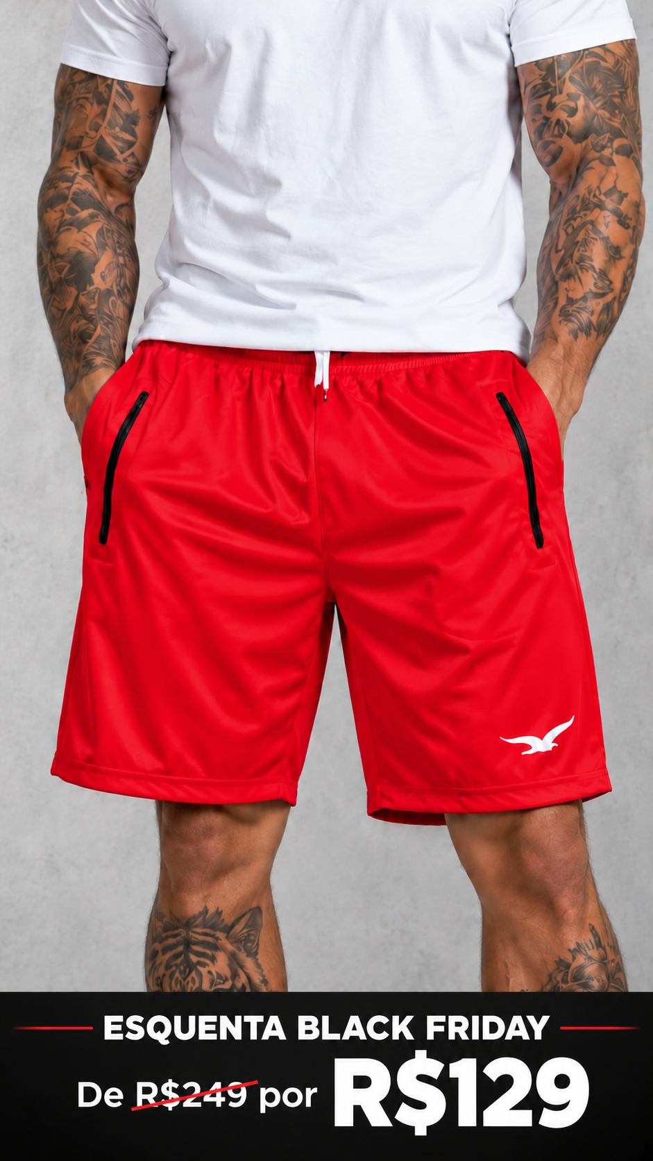 Bermuda Ziper Red