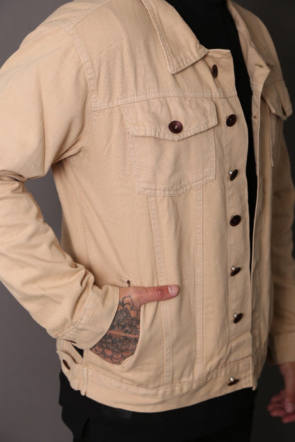 Jaqueta Jeans Bege