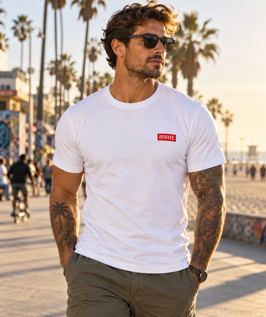 Camiseta Mahe White Red Sensor