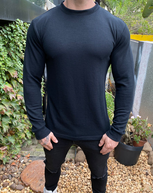 Blusa Canelada Black