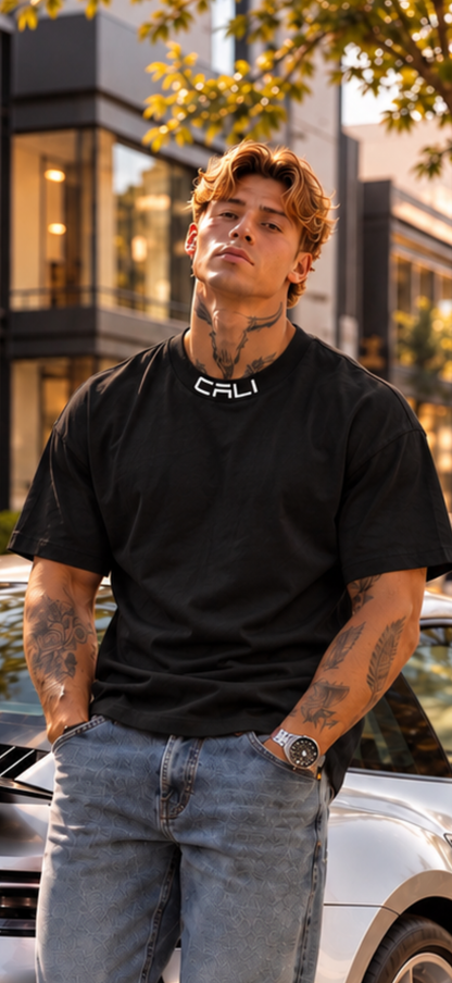 Camiseta Cali Over preta oversized