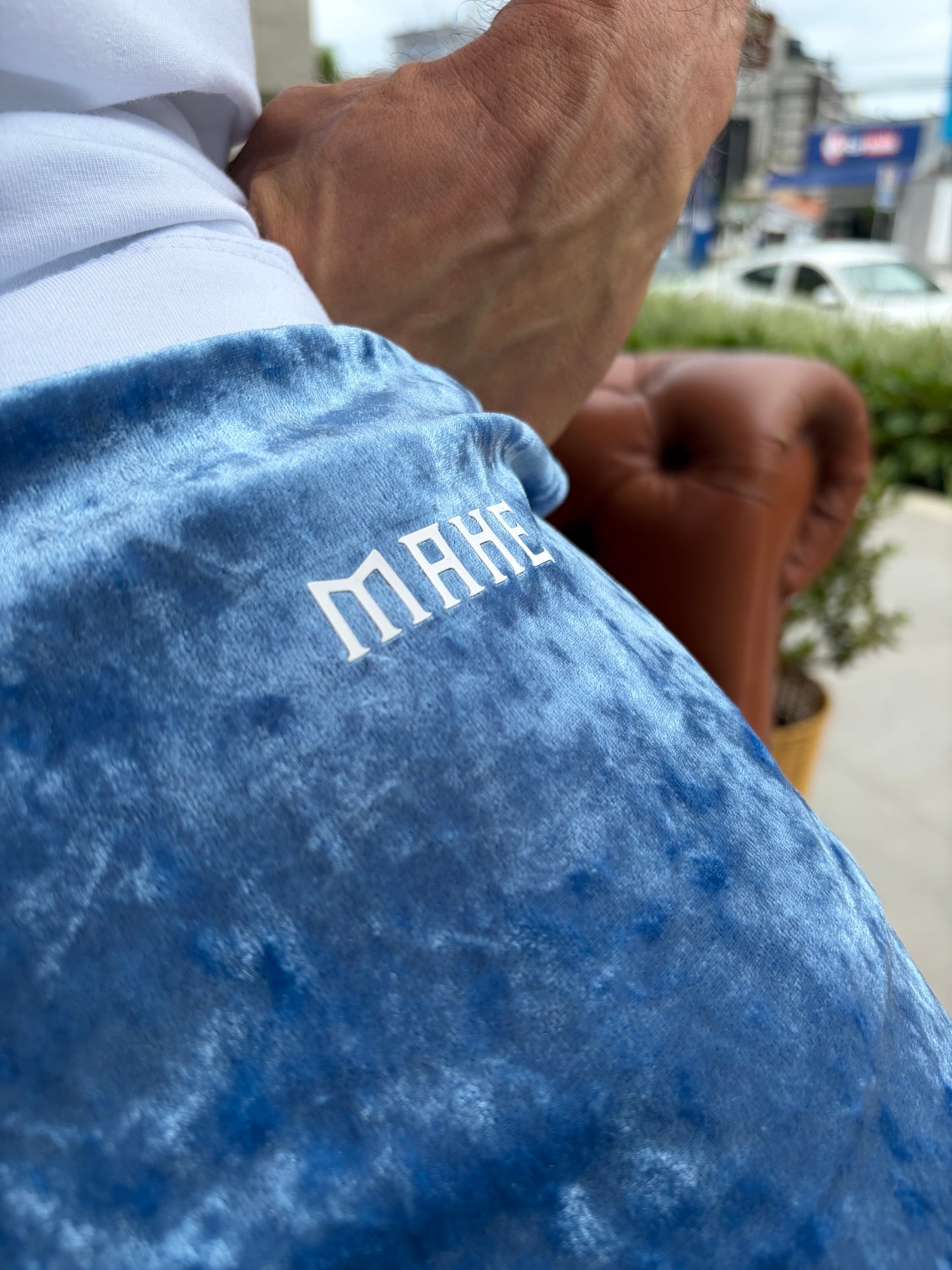 Calça Mahe Skinny Holografic Blue