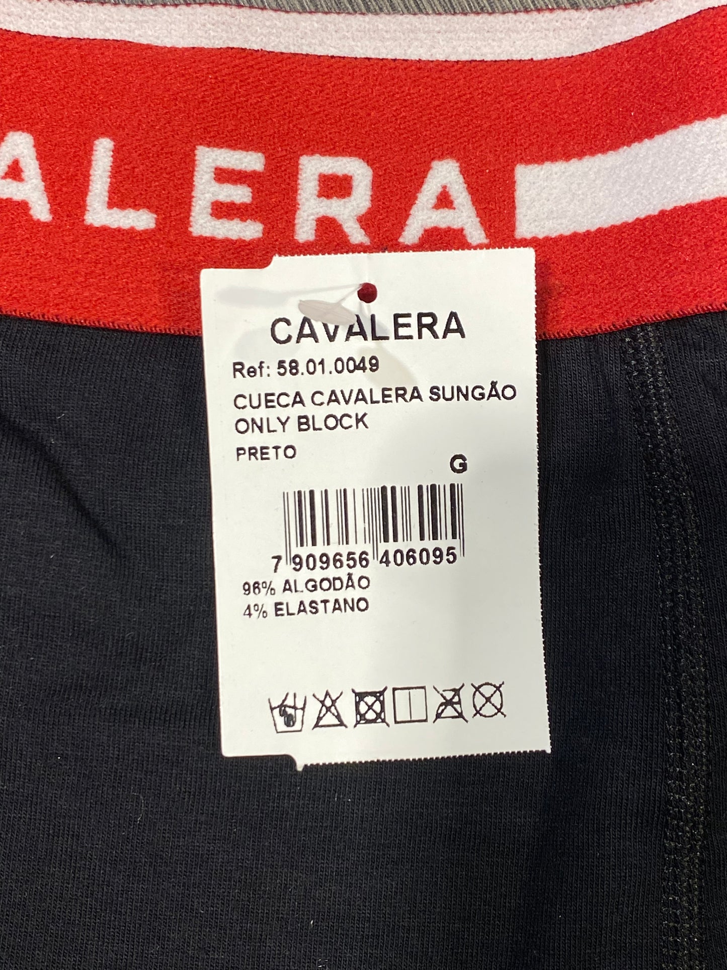 Cueca Cavalera Preto/Red