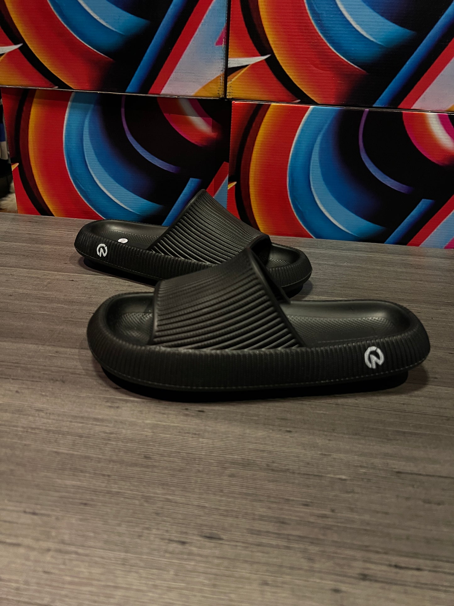 Chinelo Nuvem Preto Super Leve