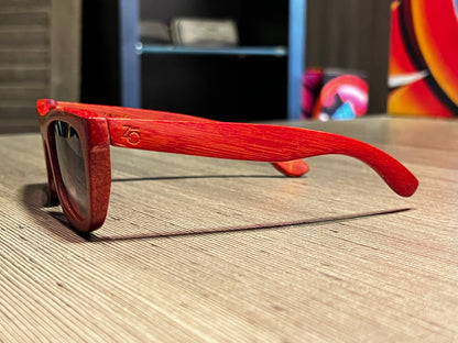 Óculos de Sol Zabo em Bambu Vermelho