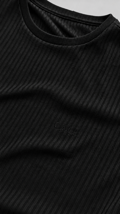 Camiseta Canelada Cali Black Minimalist