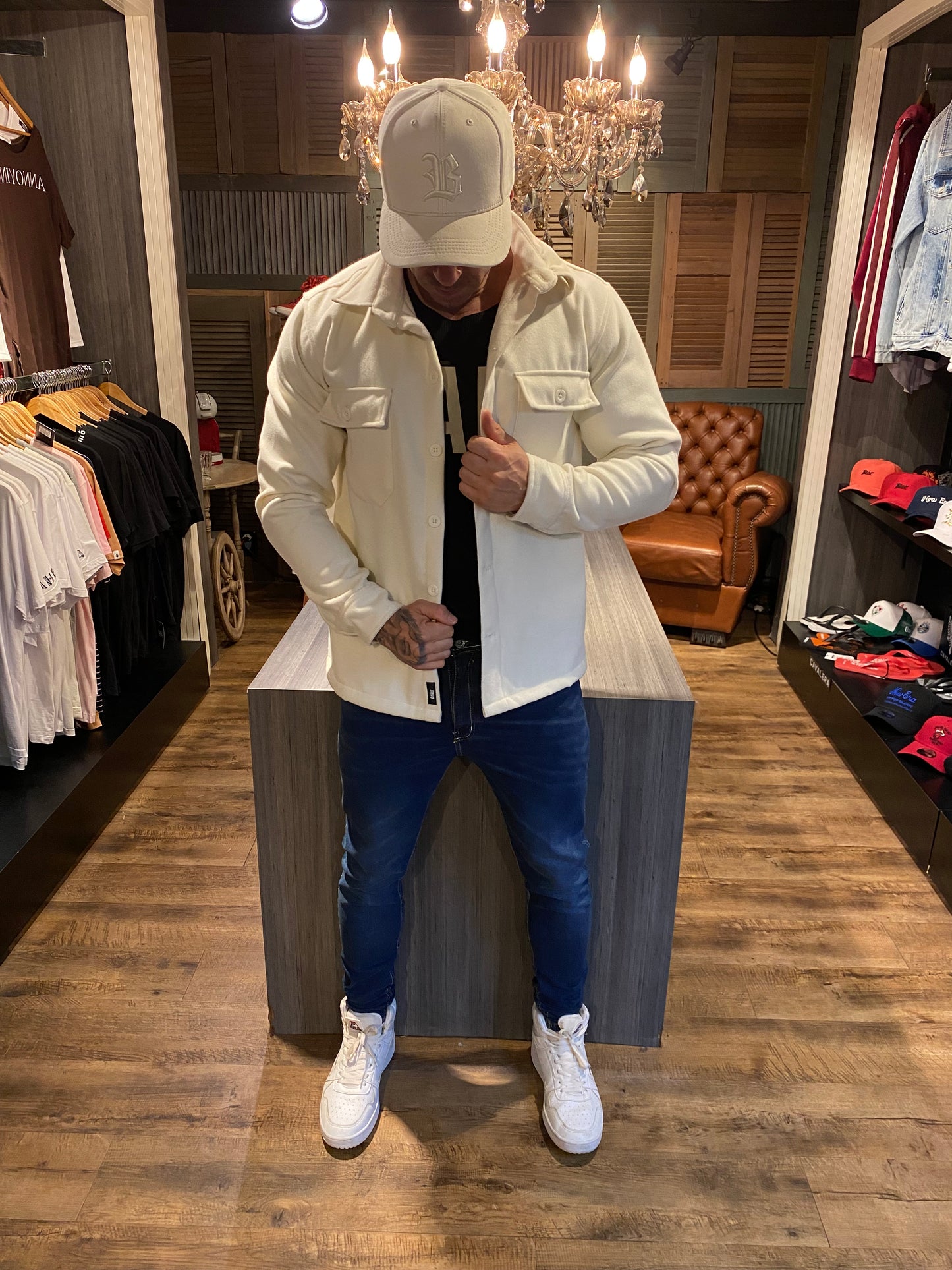 Casaco Lã Batida Off White