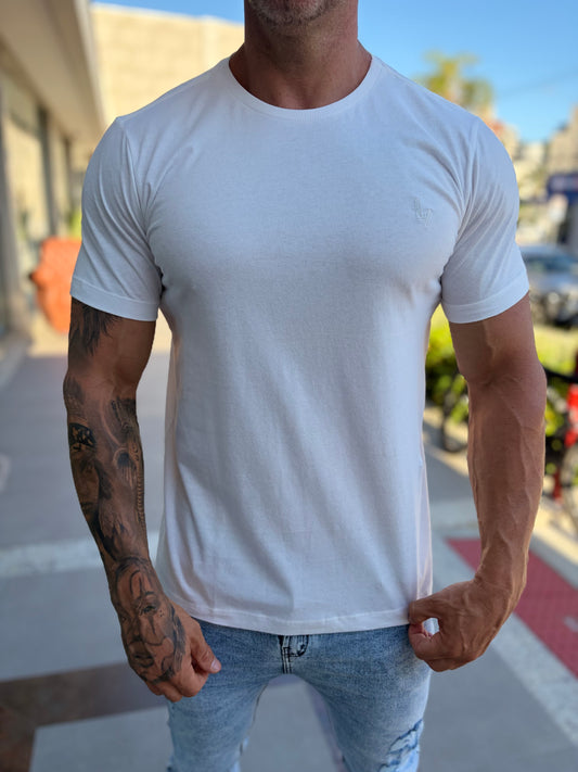 Camiseta LV Semi Long Slim Off White