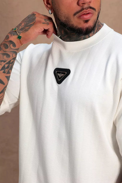 Camiseta Over Águia Textura OFF White