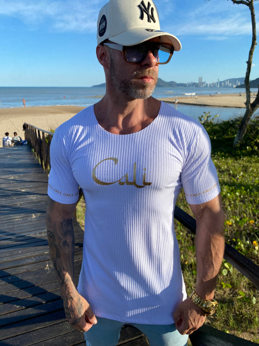 Camiseta Cali Canelada White Gold Árabe