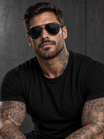 Óculos de Sol Vinct Aviator Premium Black