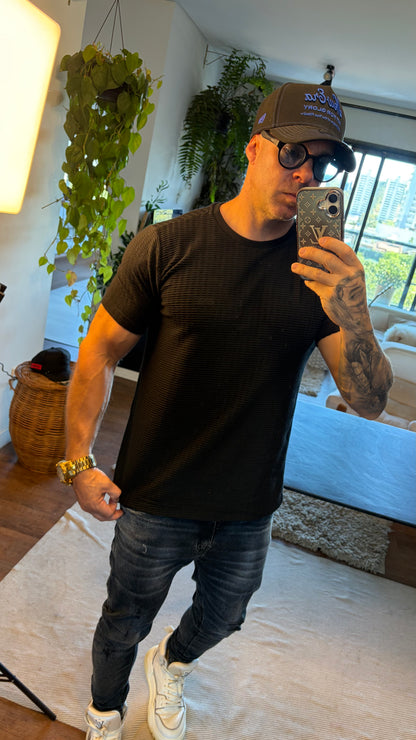 Camiseta Cali Textura Premium Black