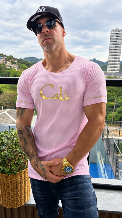Camiseta Cali Canelada Rosé Gold