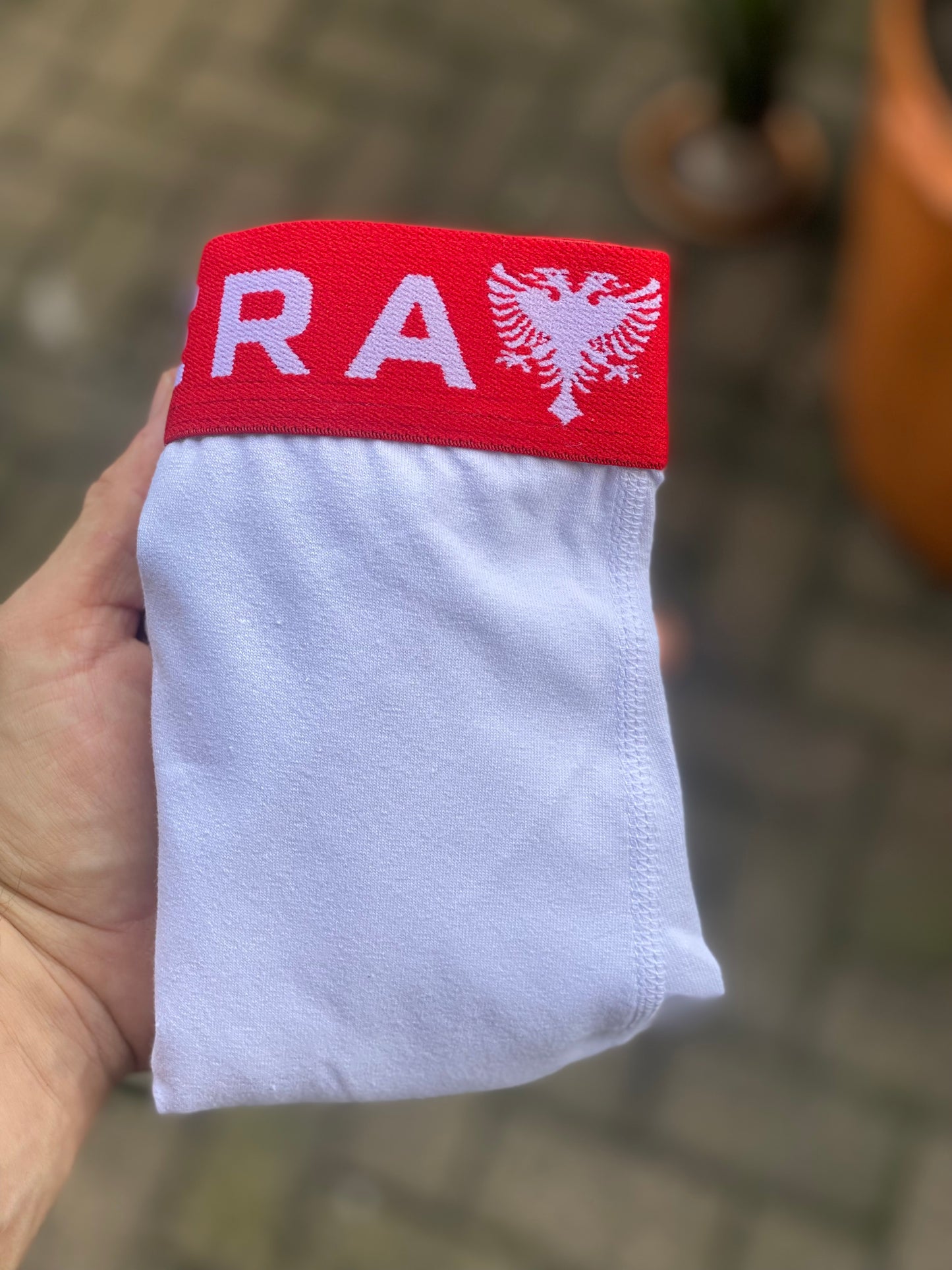 Cueca Cavalera Branca Boxer Vermelha Logo