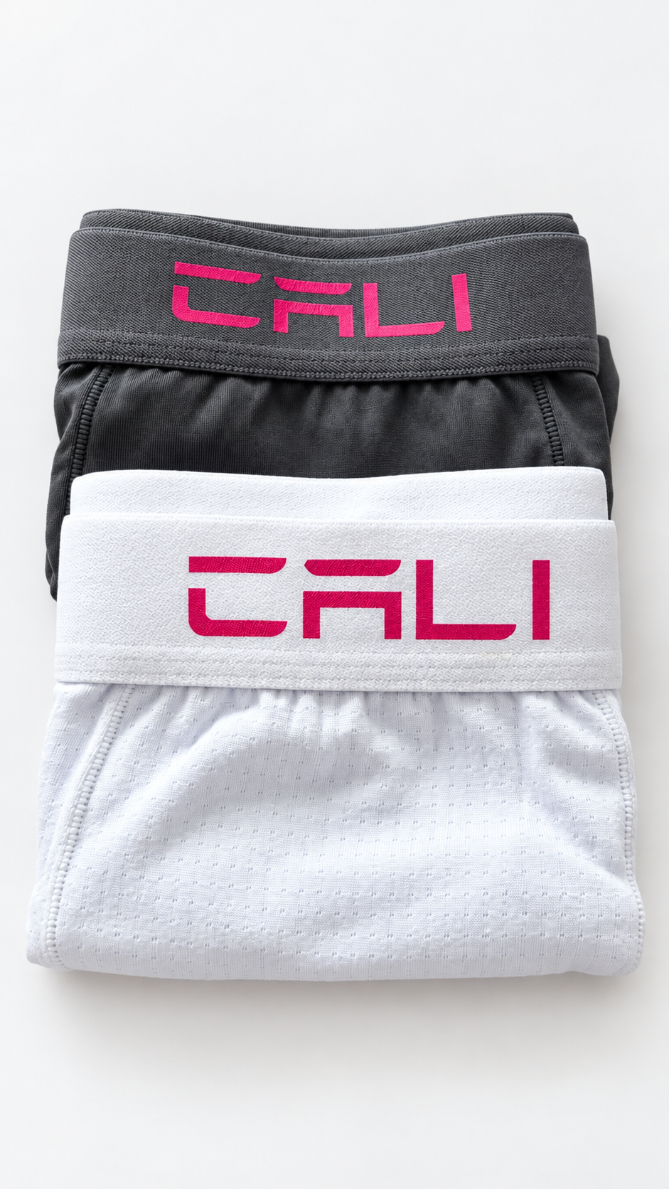 Kit com 2 Cuecas Cali  Branca Rosa, Cinza Rosa