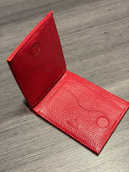 Carteira Red Logo em couro
