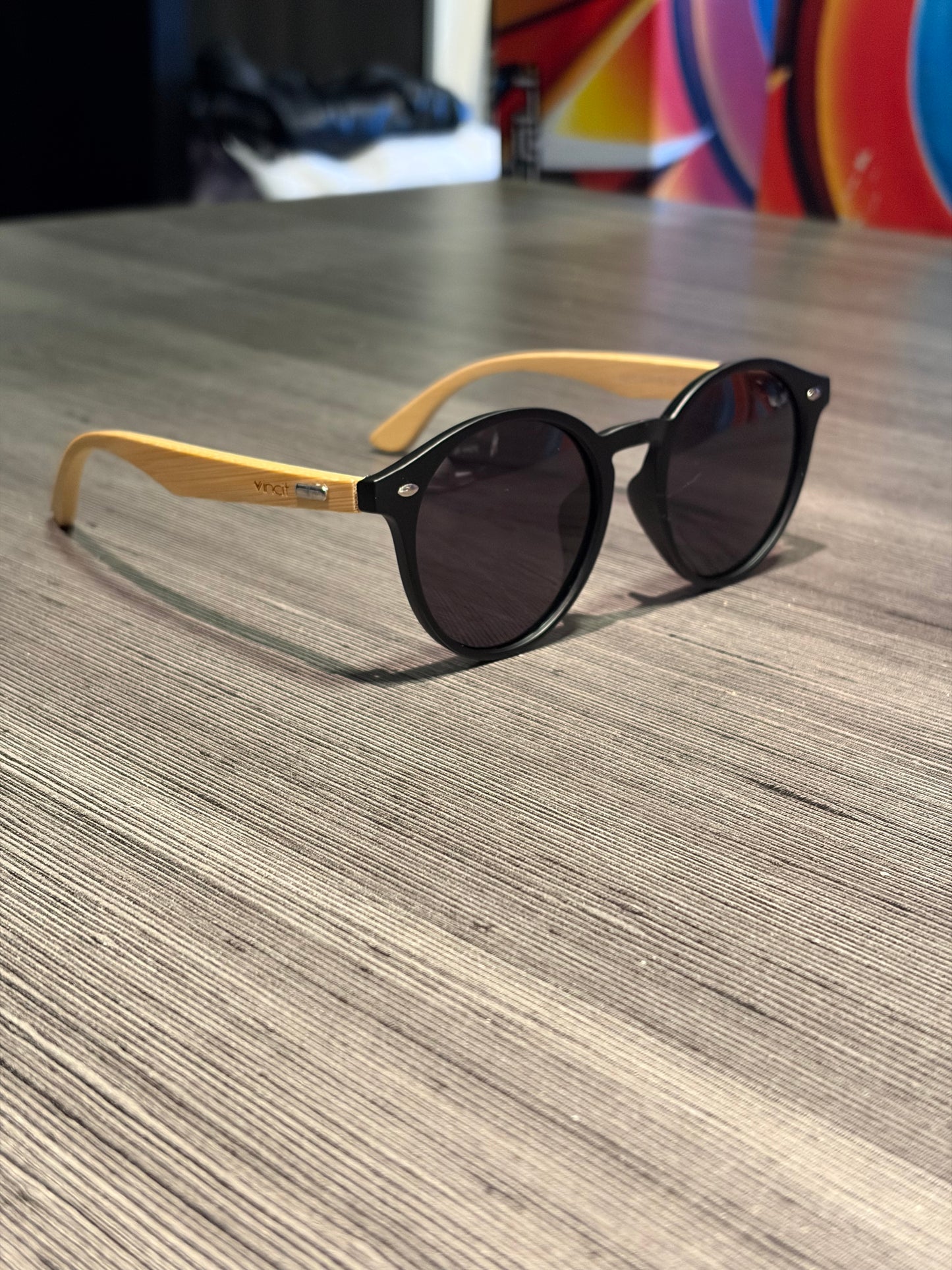 Óculos de Sol Vincit haste em Bambu