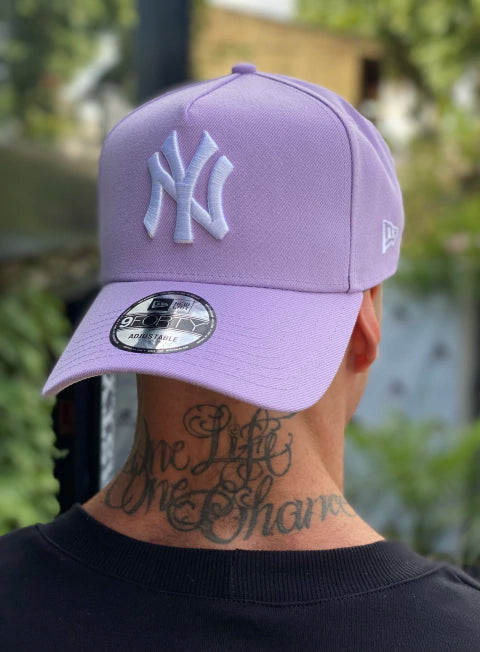 New Era NY New Lilac and White Cap 