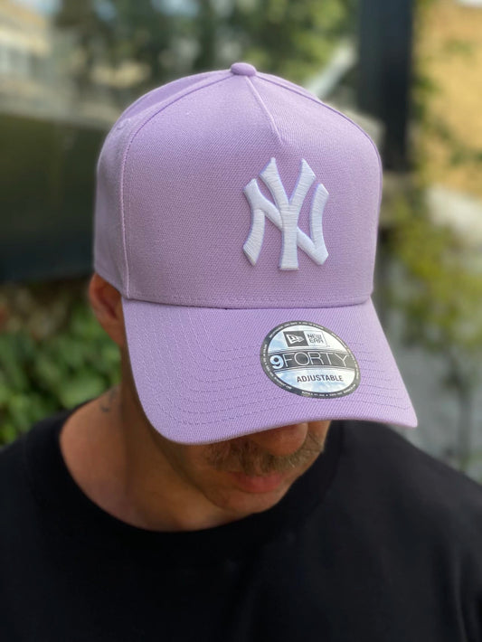 New Era NY New Lilac and White Cap 