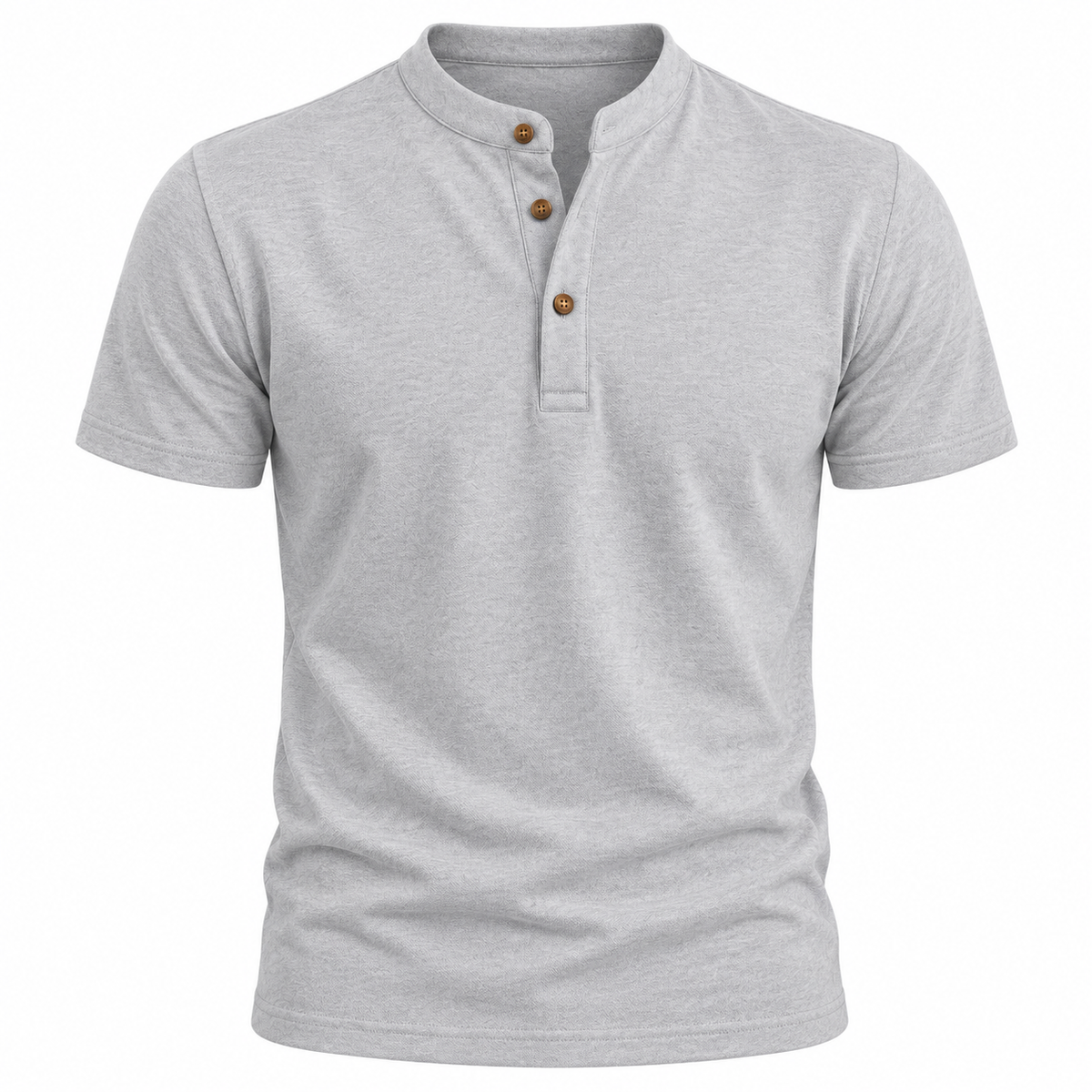 Camiseta Gola Henley Mescla