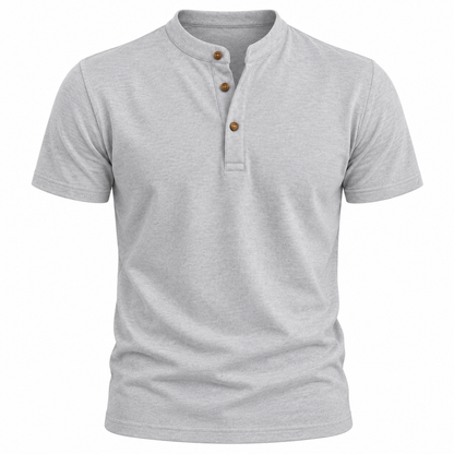 Camiseta Gola Henley Mescla