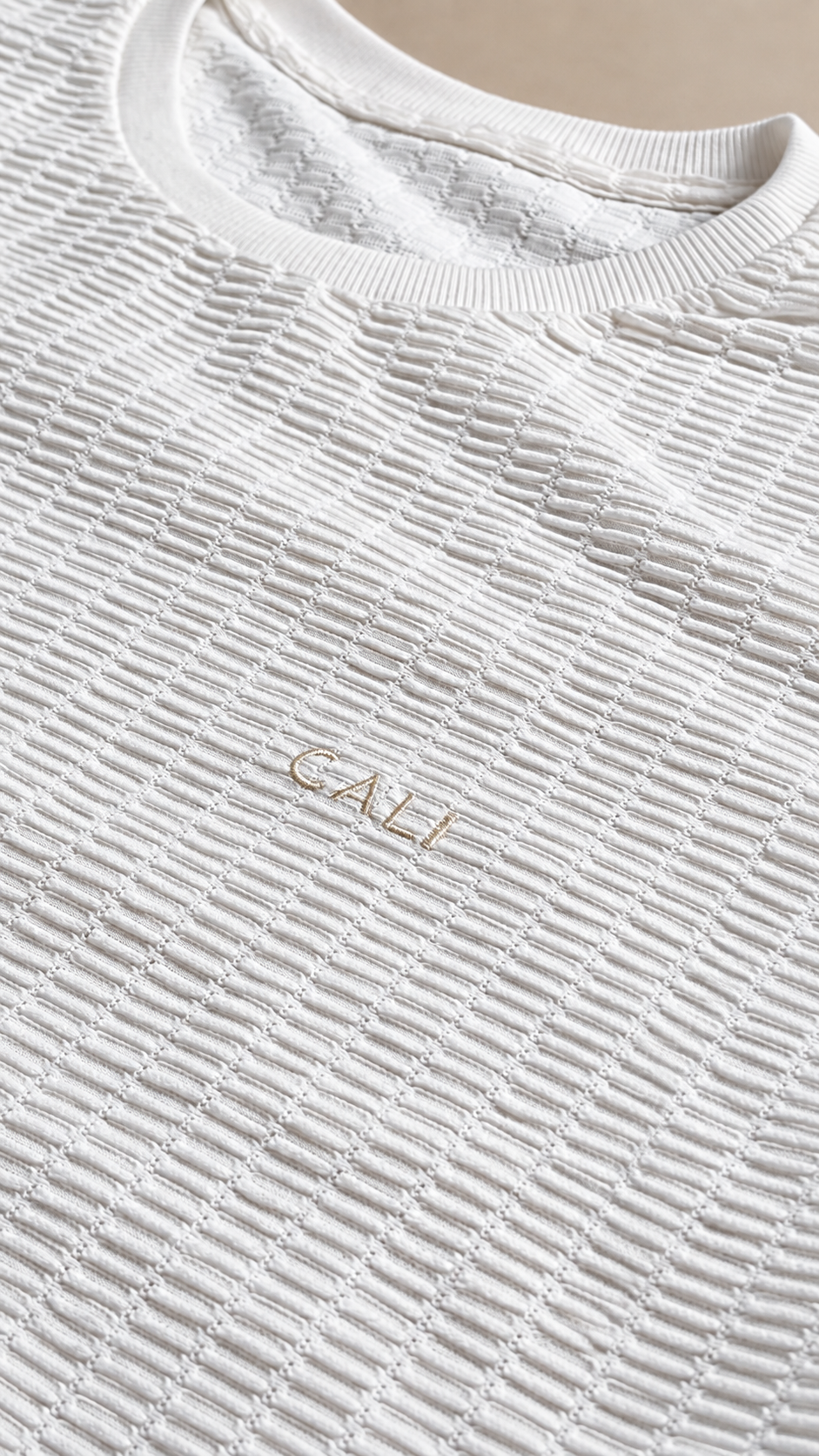 Camiseta Cali Minimalist Texture Premium Blanca