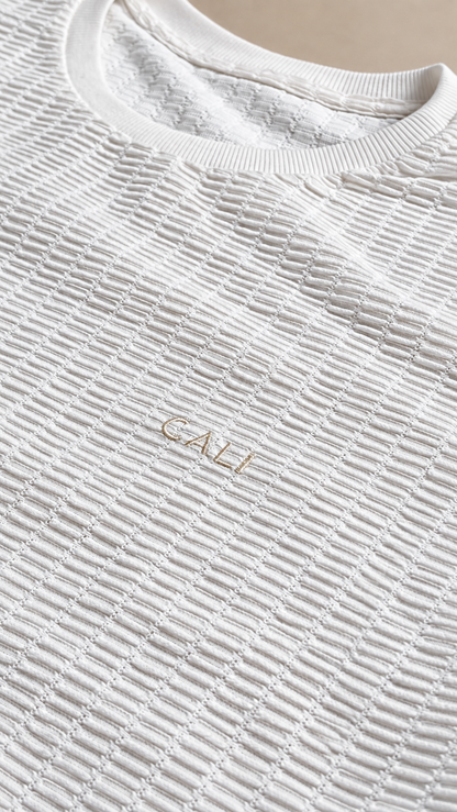 Camiseta Cali Minimalist Texture Premium Blanca